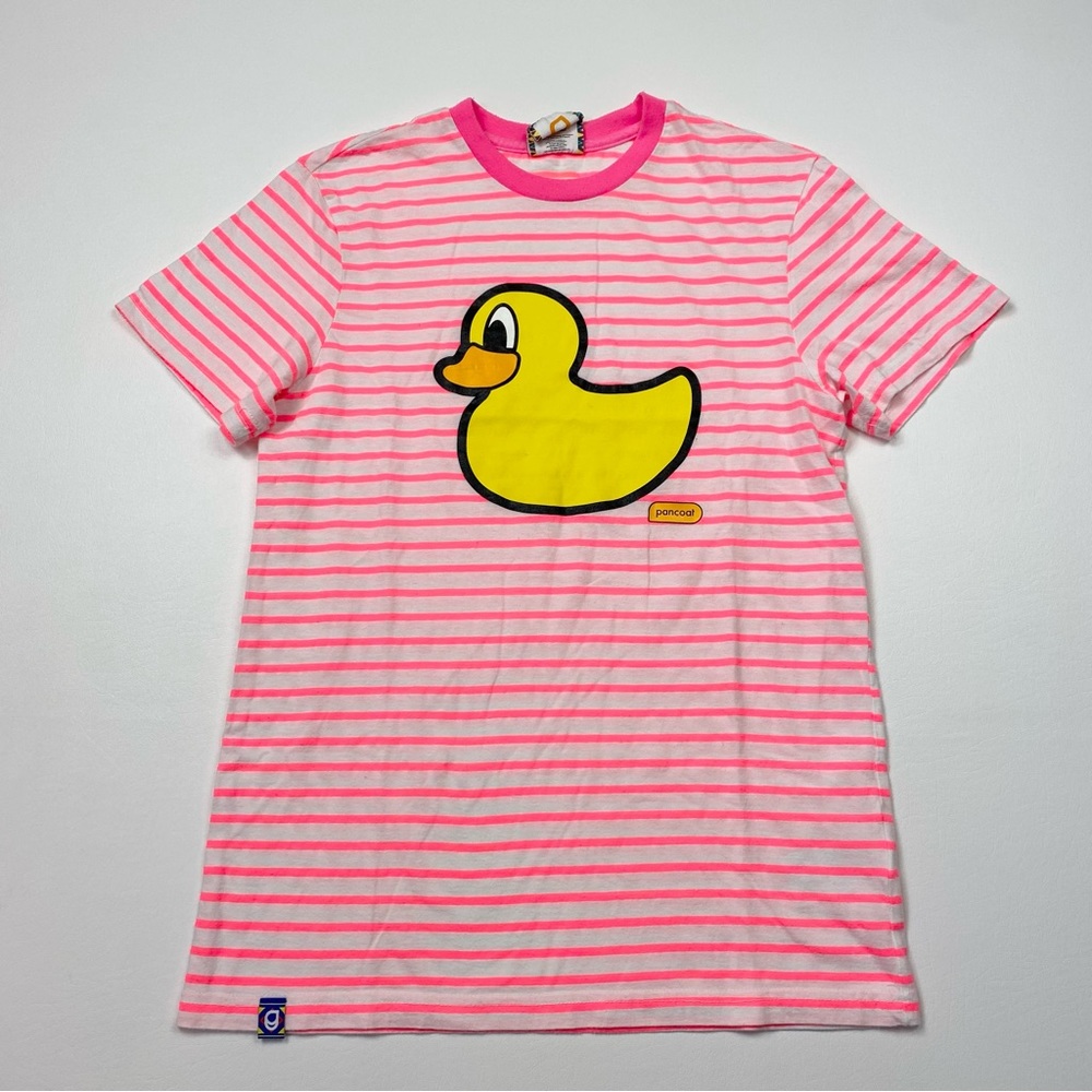 VTG 90’s Pancoat Rubber Duck Short Sleeve Striped T-Shirt Size Small